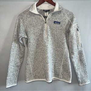 Patagonia Women’s Better Sweater 1/4 Zip Pullover - Small - Birch White